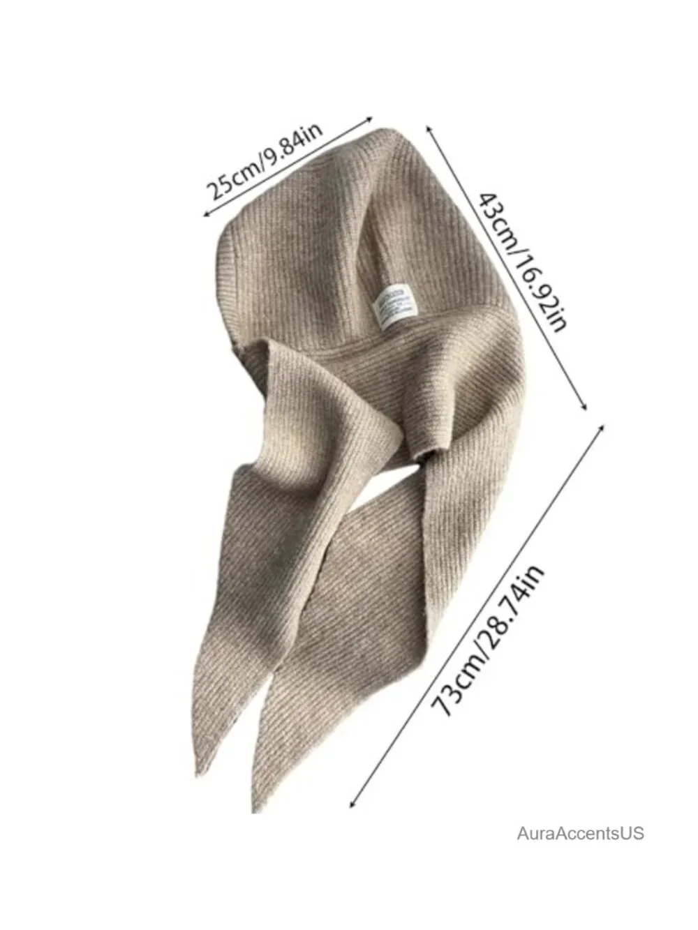 Hooded Scarf for Women Winter Knit 2-in-1 Hat and Scarf Balaclava Warm Shawl